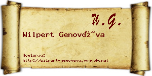 Wilpert Genovéva névjegykártya
